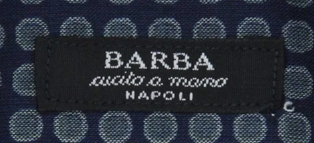 Barba Napoli Navy Blue Shirt - Extra Slim - 15.5 US / 39 EU