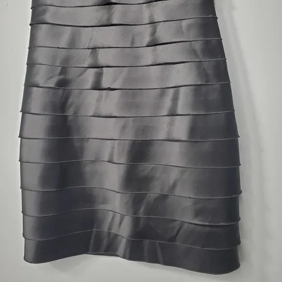 BCBGMaxazria Malin Layered Halter Cocktail Dress Black Size 4
