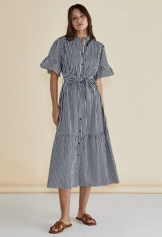 Betty Basics - Jamilla Dress - Navy Stripe