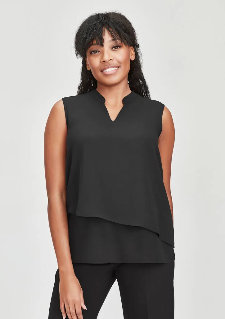 Biz Corporates RB260LN Seville Womens Sleeveless Layered Blouse