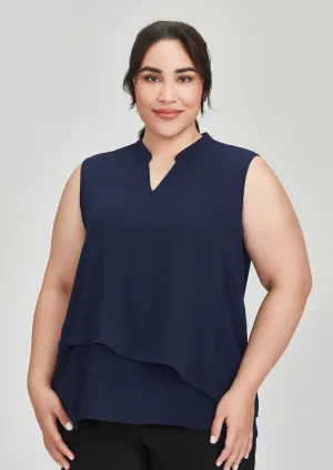 Biz Corporates RB260LN Seville Womens Sleeveless Layered Blouse
