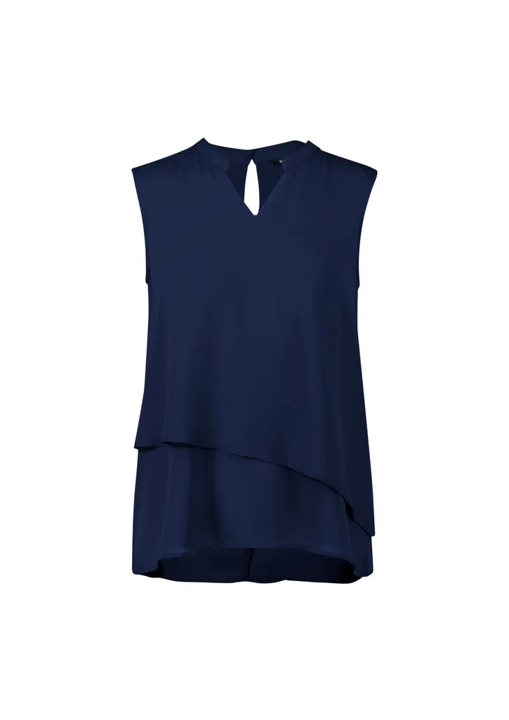 Biz Corporates RB260LN Seville Womens Sleeveless Layered Blouse