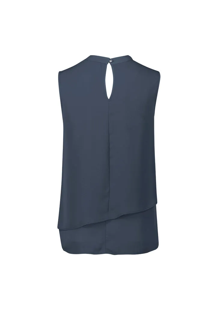 Biz Corporates RB260LN Seville Womens Sleeveless Layered Blouse