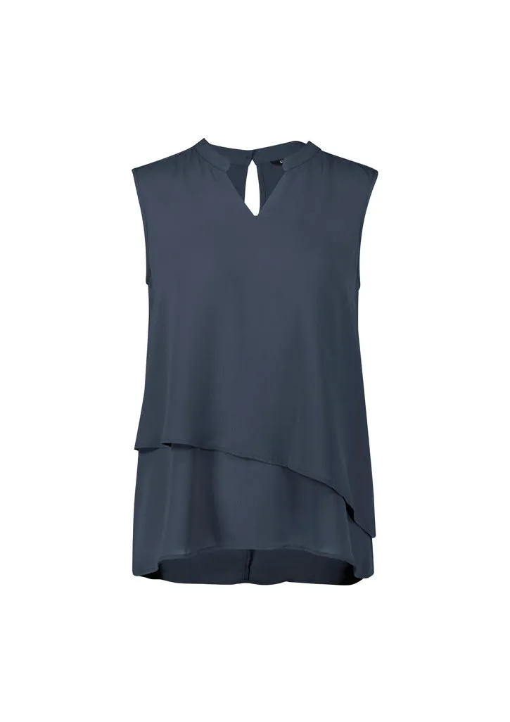 Biz Corporates RB260LN Seville Womens Sleeveless Layered Blouse