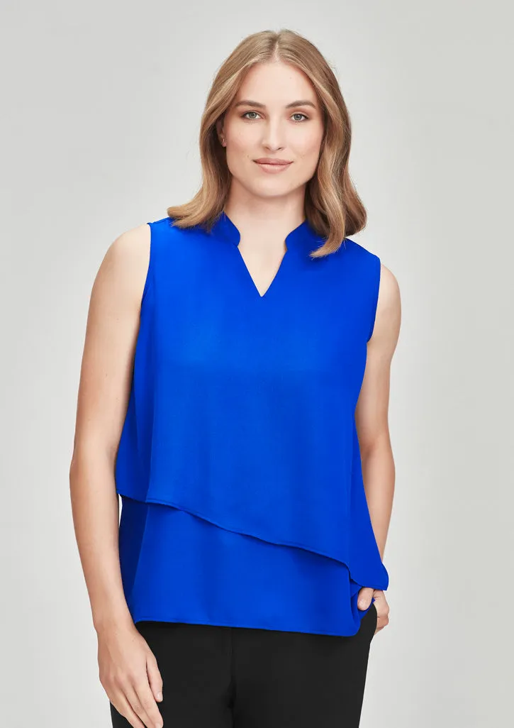 Biz Corporates RB260LN Seville Womens Sleeveless Layered Blouse