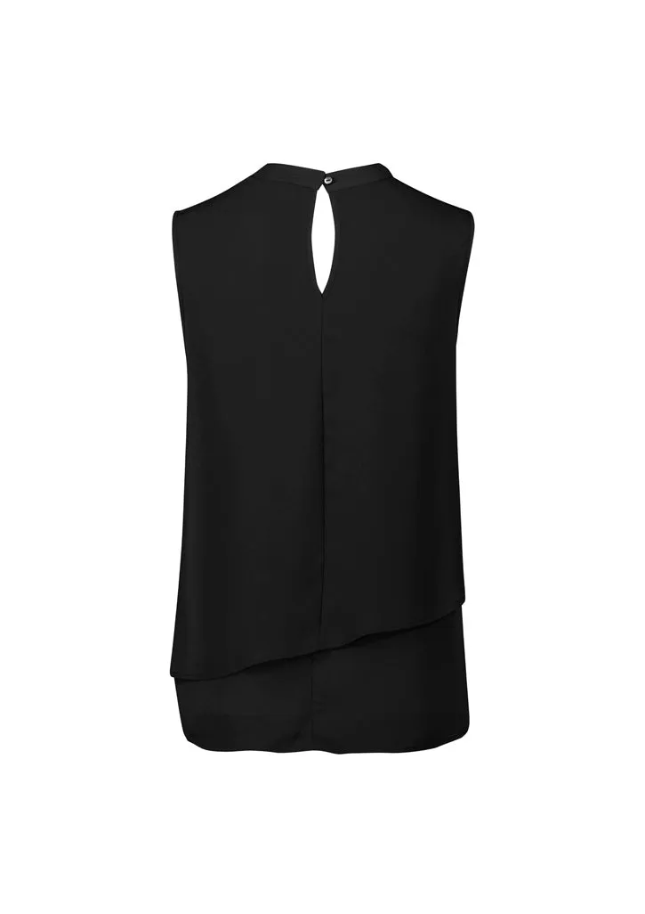 Biz Corporates RB260LN Seville Womens Sleeveless Layered Blouse