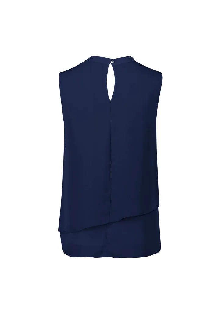 Biz Corporates RB260LN Seville Womens Sleeveless Layered Blouse