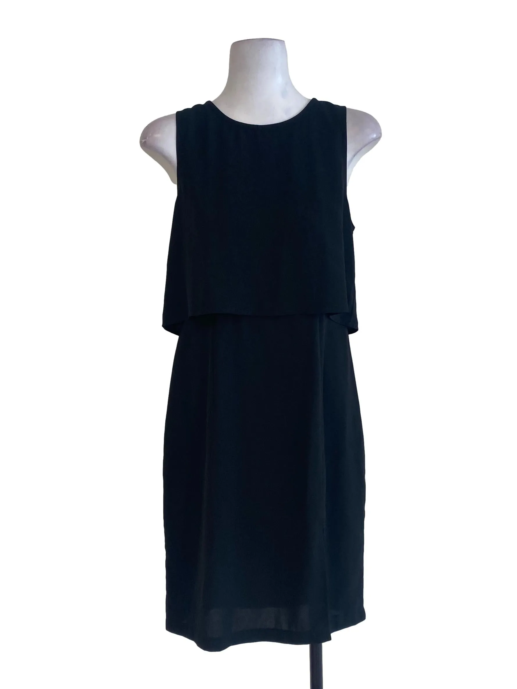 Black Layered Plain Dress