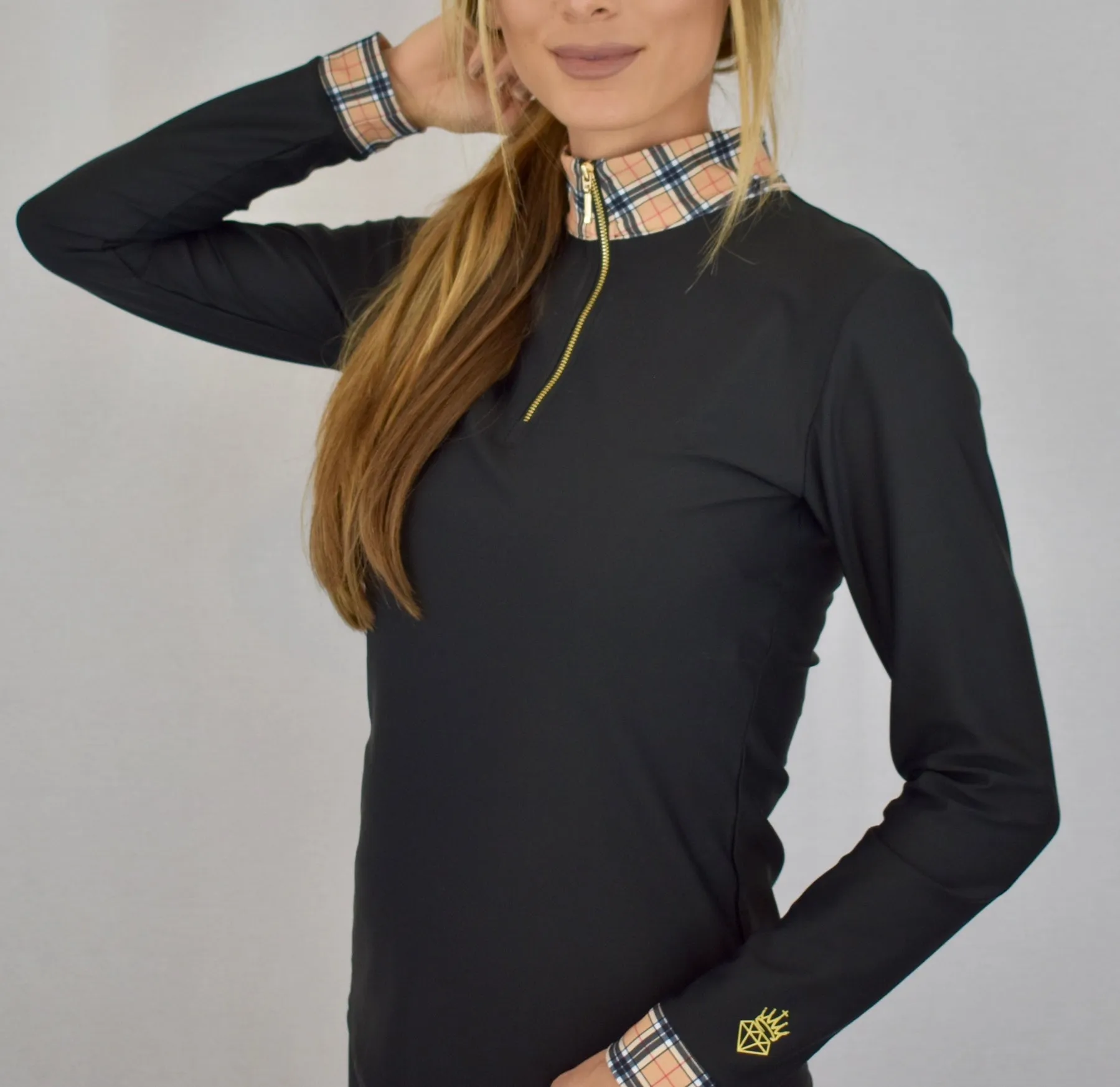 Black Plaid Baselayer