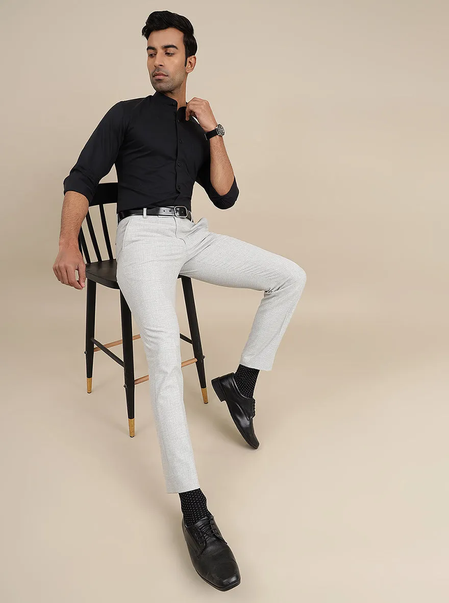 Black Solid Slim Fit Formal Shirt | Metal