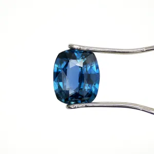 Blue Ceylon Sapphire, GIA Lab Report, 1.54, Cushion Cut, September Birthstone