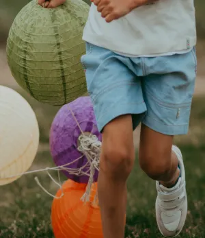 Blue Plain Shorts