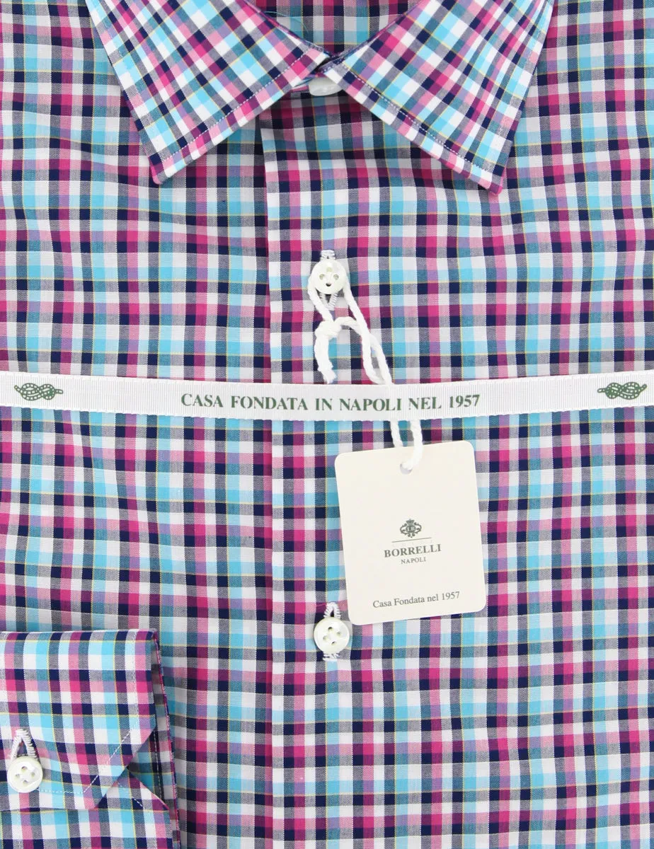 Borrelli Turquoise Shirt - Slim