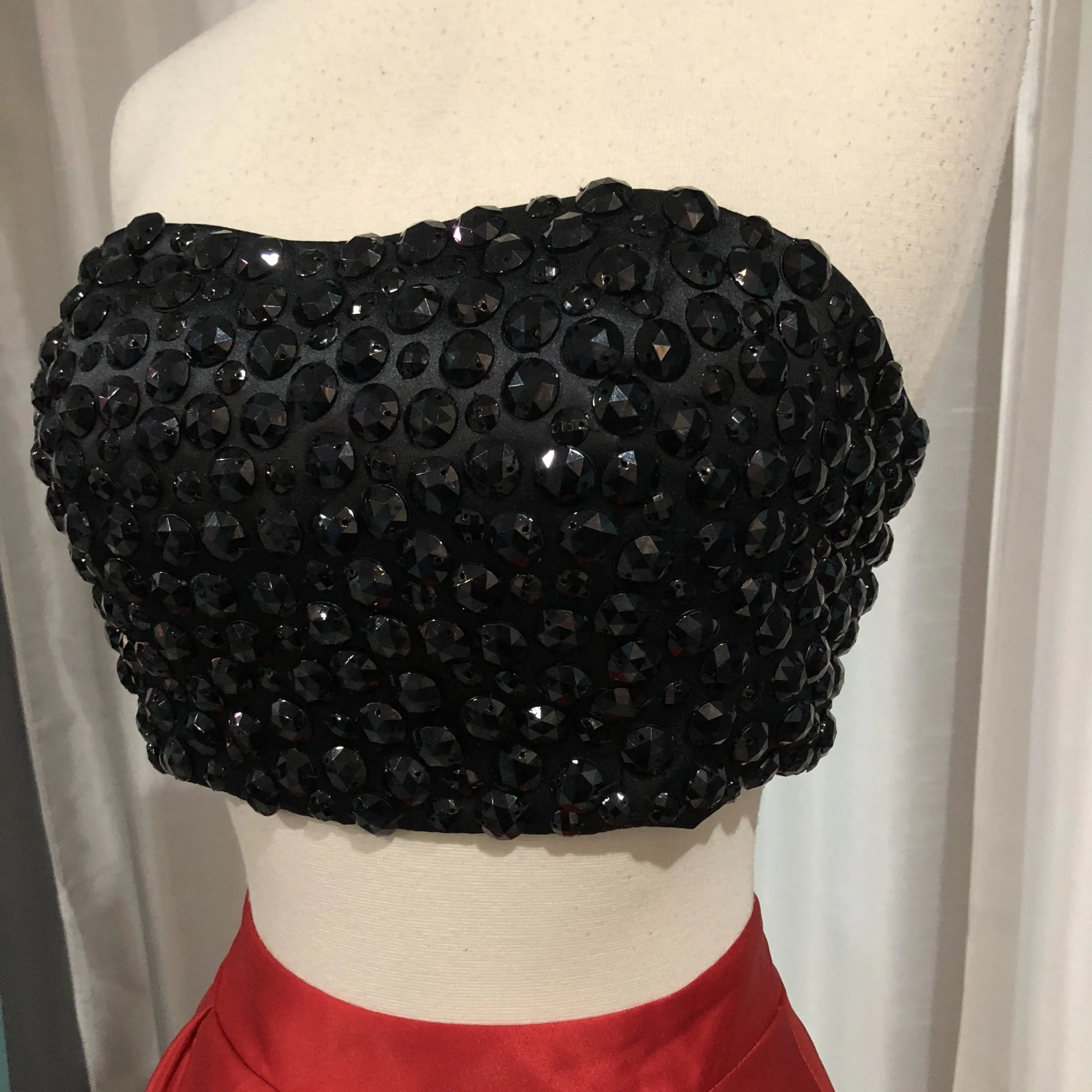 BOUTIQUE Black & Red Two-Piece Long Dress Size 6