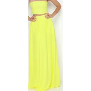 BOUTIQUE Long Yellow Two Piece Set Size M