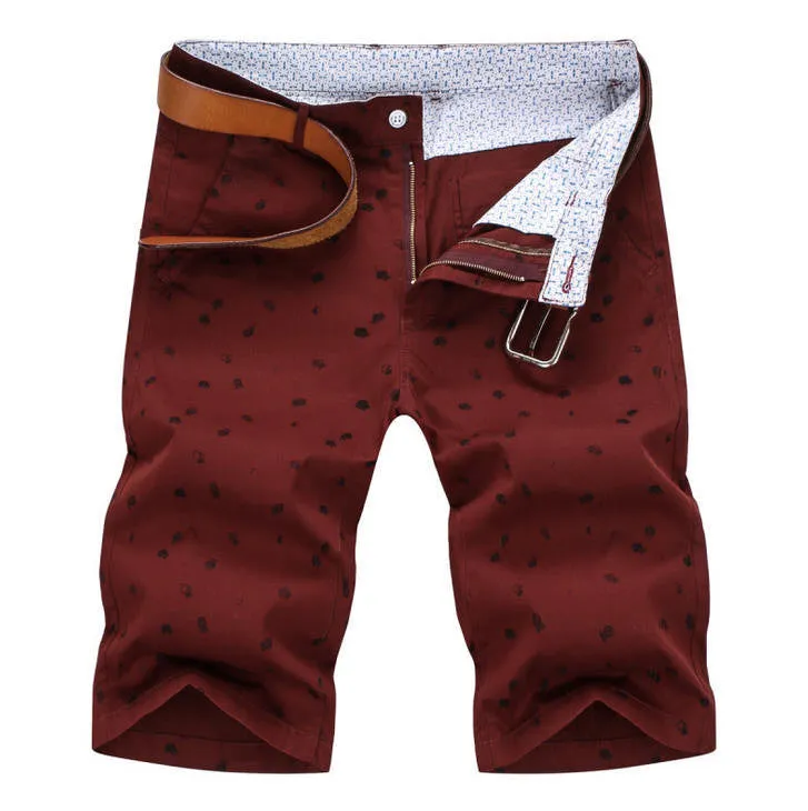 brand mens shorts print casual Men's shorts fashion cotton shorts shorts khaki white green