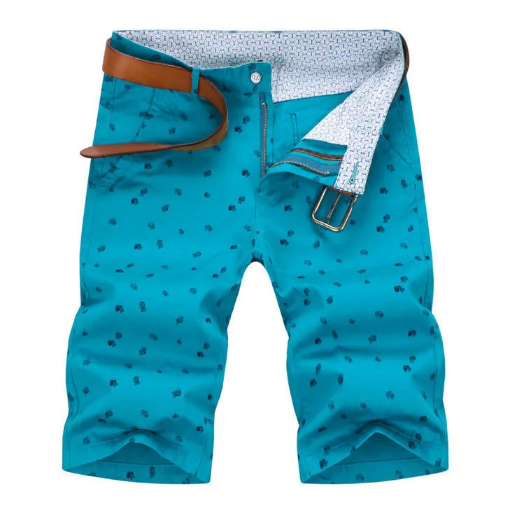 brand mens shorts print casual Men's shorts fashion cotton shorts shorts khaki white green