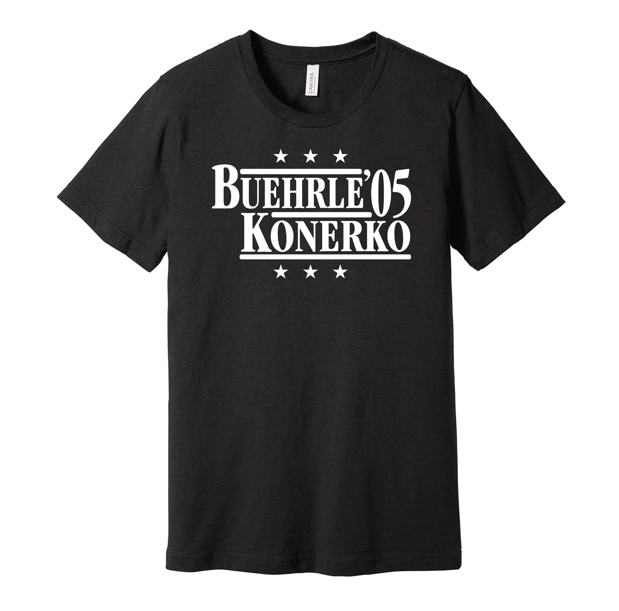 Buerhle & Konerko '05 - Chicago Legends Political Campaign Parody T-Shirt - Hyper Than Hype Shirts