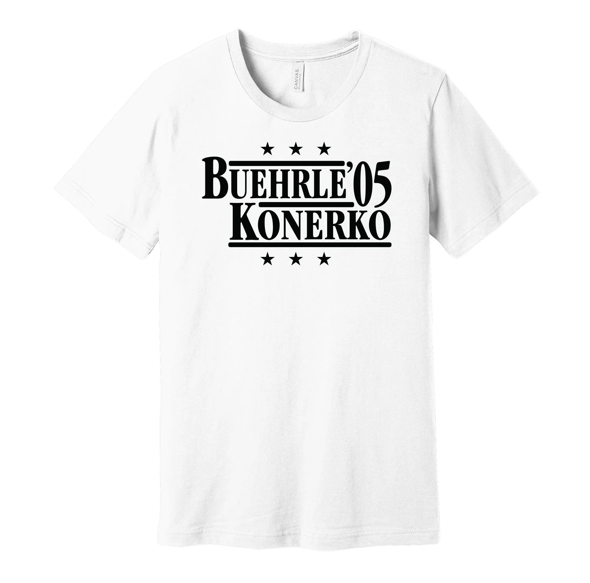 Buerhle & Konerko '05 - Chicago Legends Political Campaign Parody T-Shirt - Hyper Than Hype Shirts
