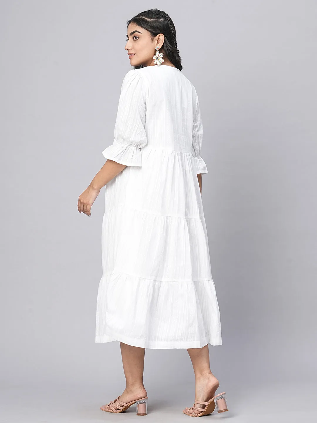 Buy White Cotton Ethnic Dress for women online in India - Zola
