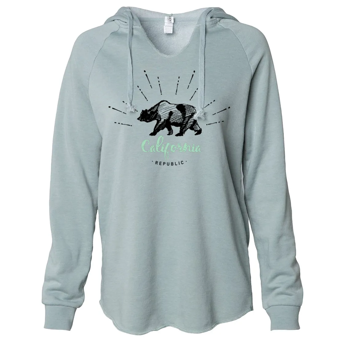California Republic Stencil Women's Soft Hooded Pullover