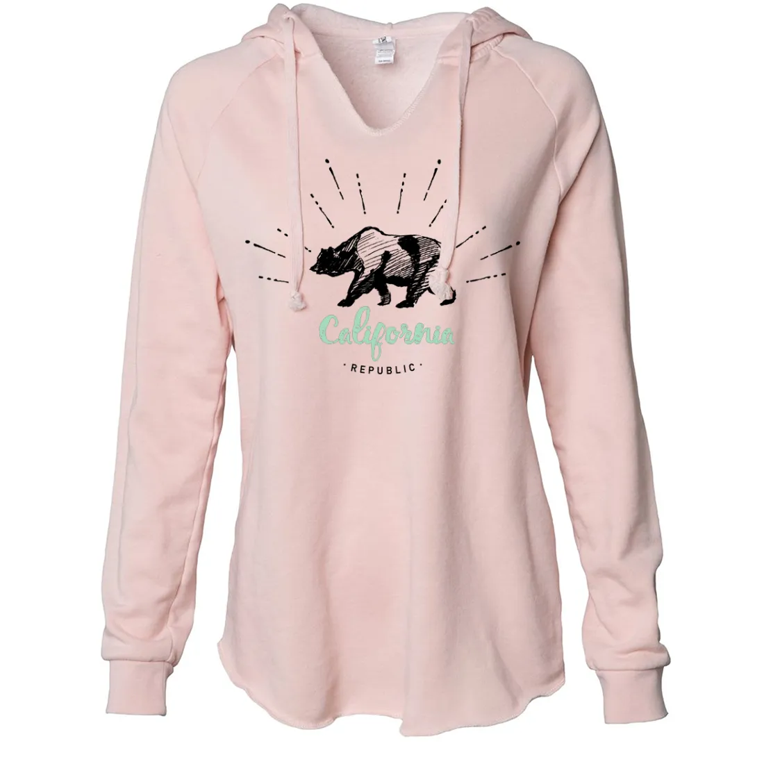 California Republic Stencil Women's Soft Hooded Pullover