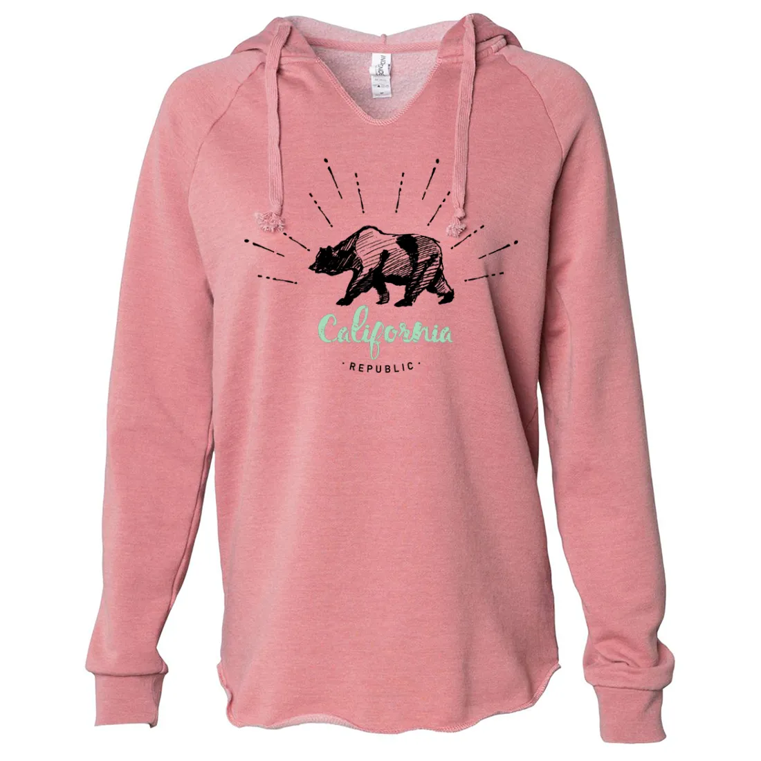 California Republic Stencil Women's Soft Hooded Pullover