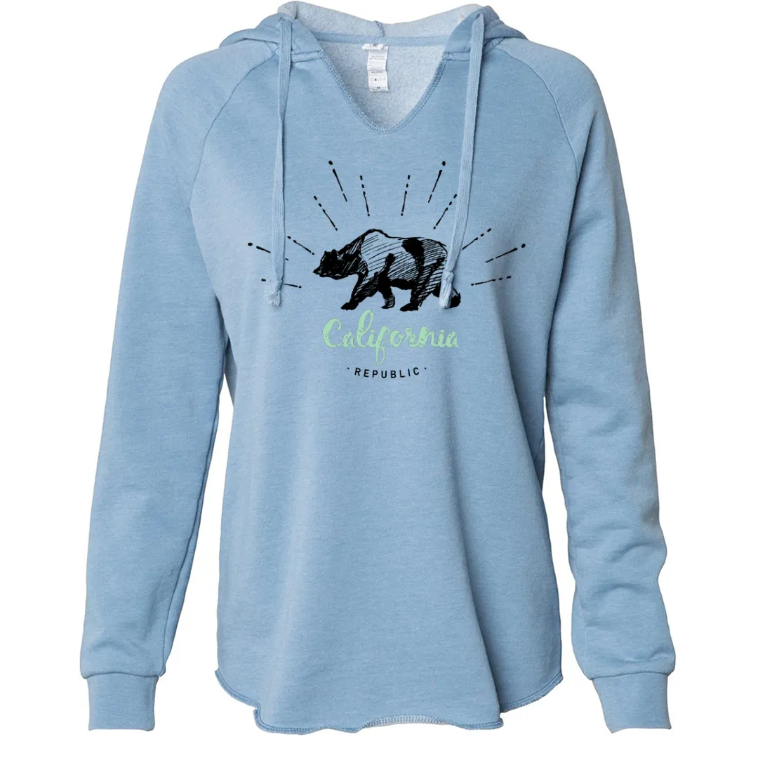California Republic Stencil Women's Soft Hooded Pullover