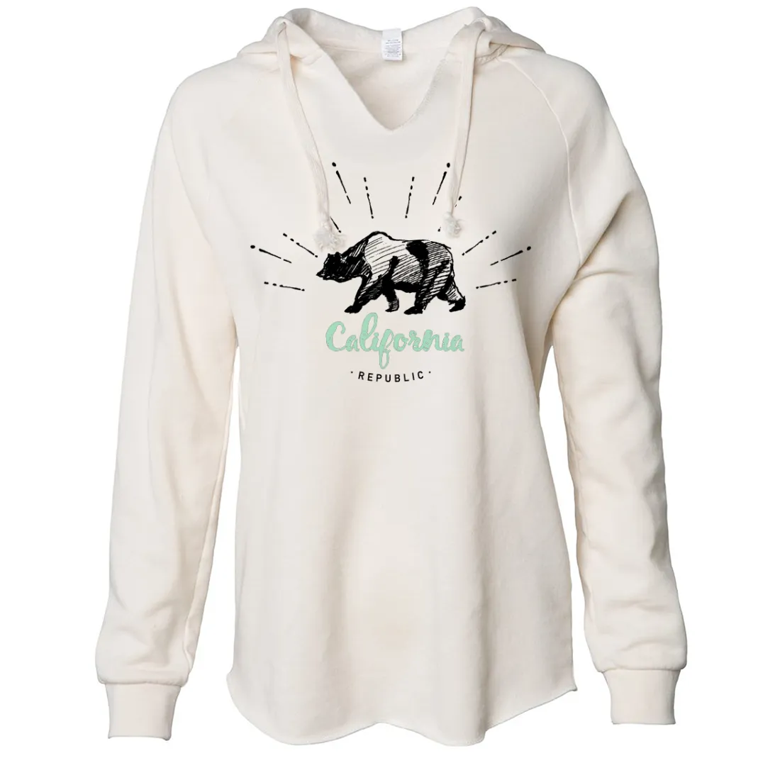 California Republic Stencil Women's Soft Hooded Pullover