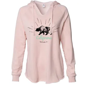 California Republic Stencil Women's Soft Hooded Pullover