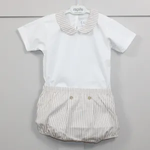 Camel Stripe Bodysuit and shorts