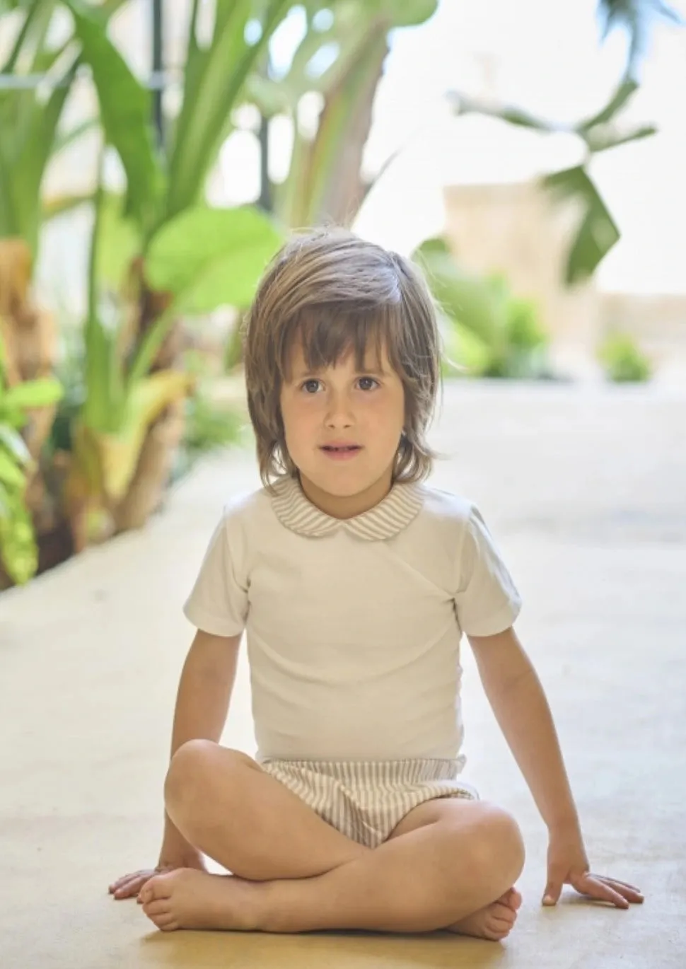 Camel Stripe Bodysuit and shorts