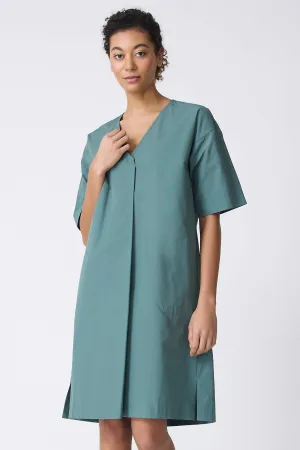 Cara Fold Front Dress - Sage