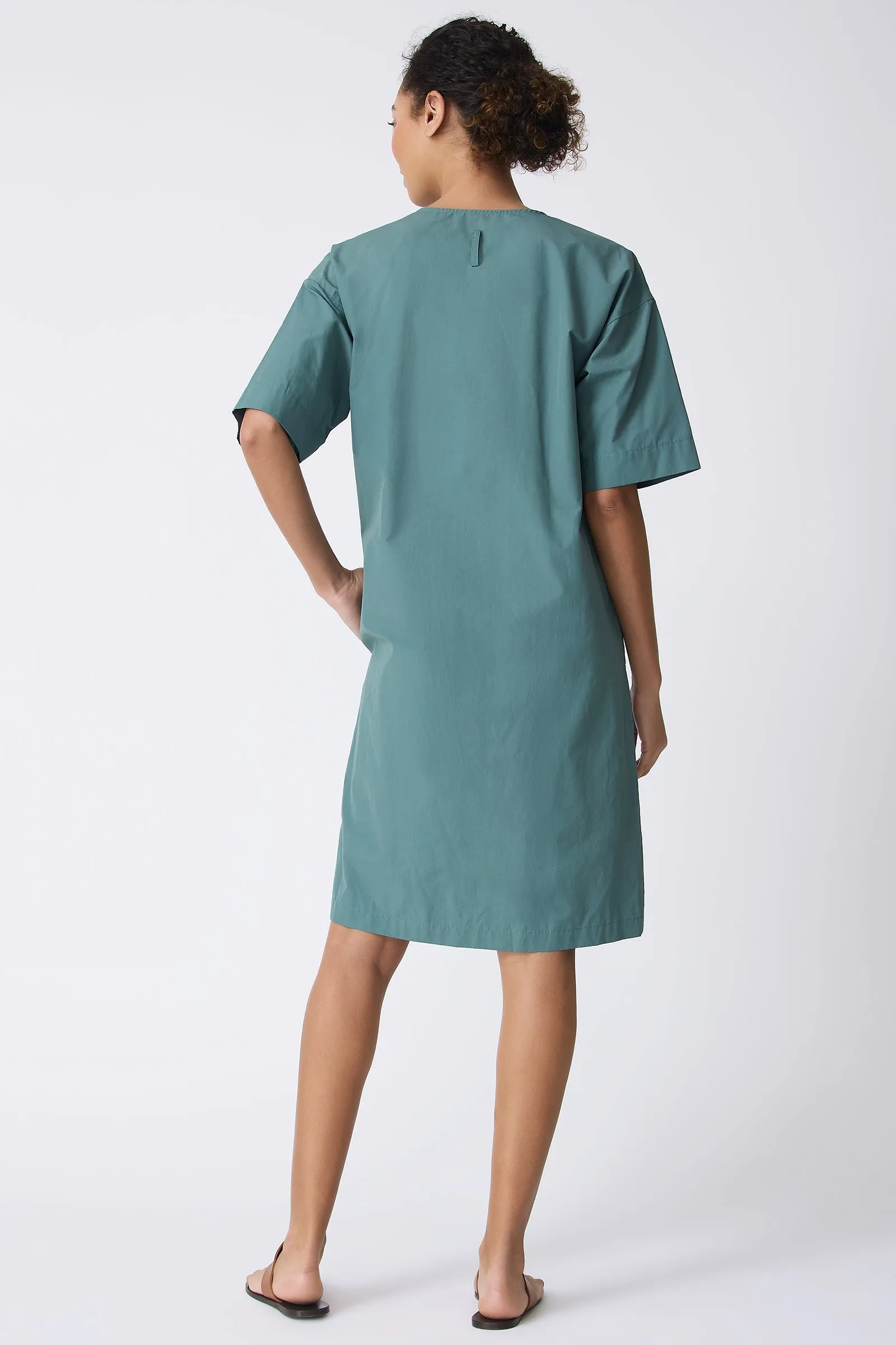 Cara Fold Front Dress - Sage