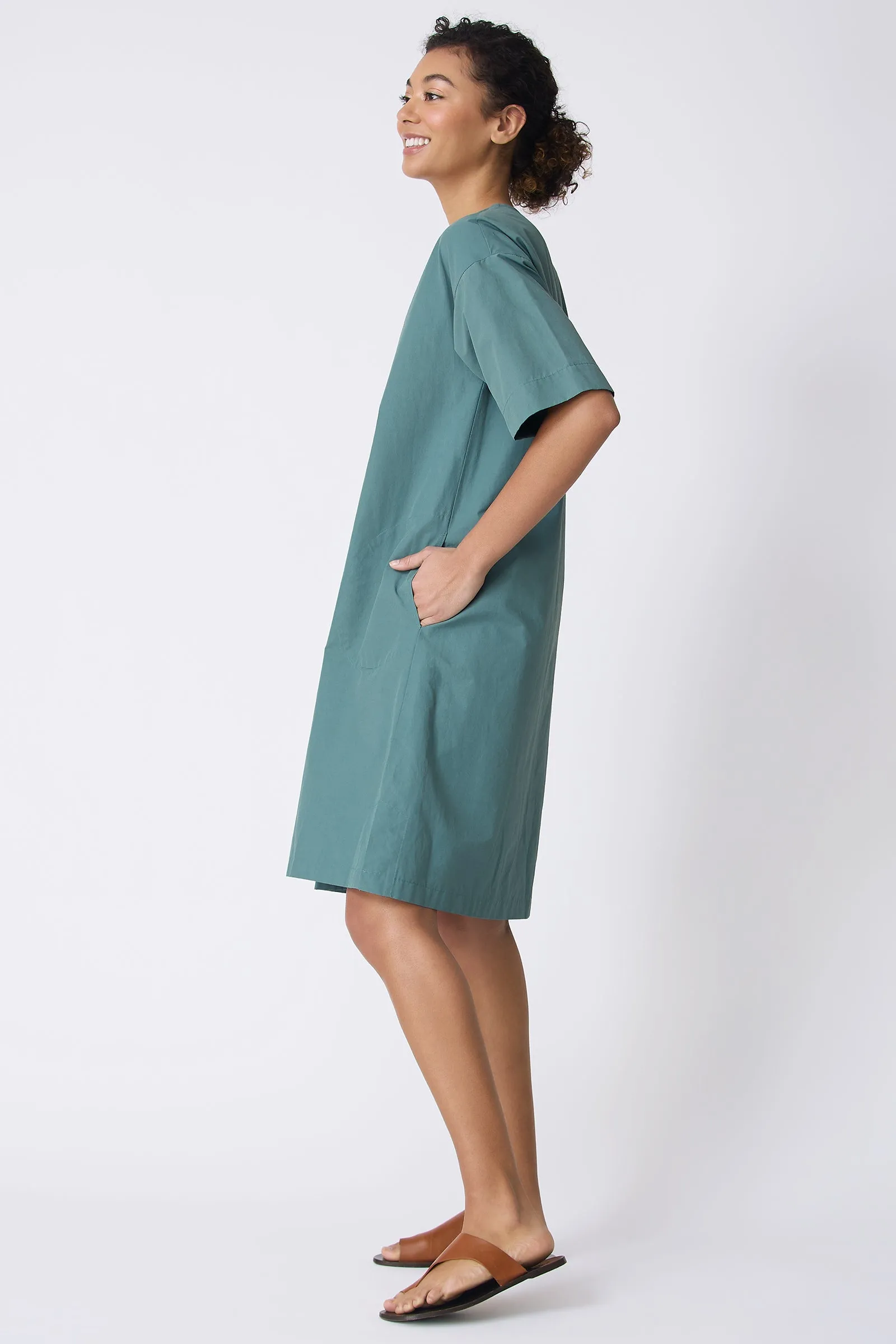 Cara Fold Front Dress - Sage