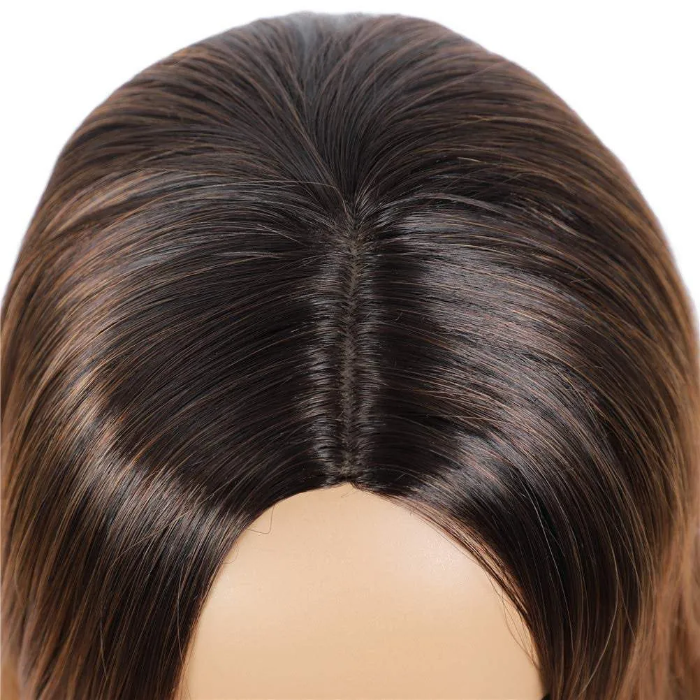Caramel blonde with highlights | realistic looking | human hair feel | premium synthetic high temperature 150% density 24" wig | best seller