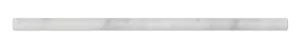 Carrara White Italian (Bianco Carrara) Marble 1/2 X 12 Pencil Liner Trim Molding (10, Polished)