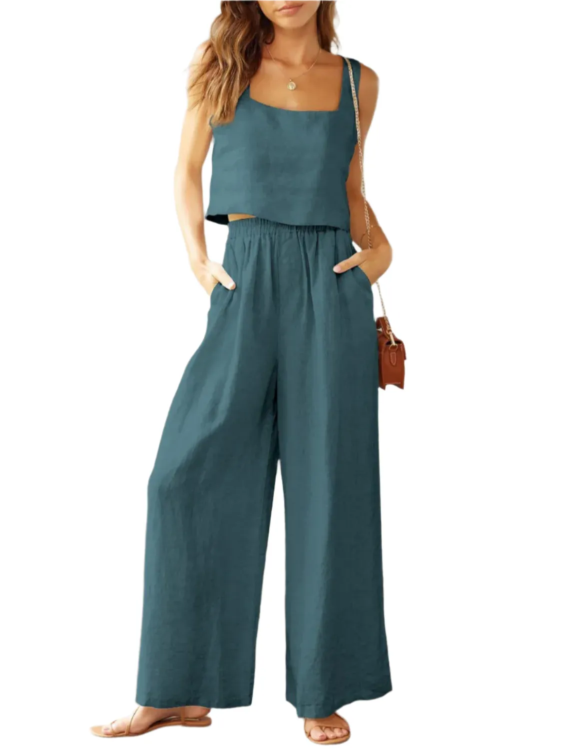 Cassy – Women’s Wide Leg Trouser Set