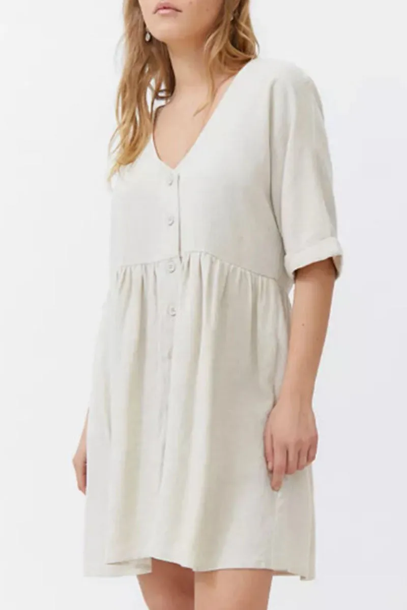 Casual Solid Patchwork V Neck Princess Dresses