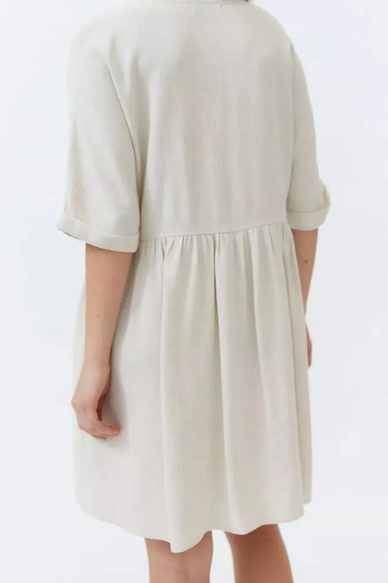 Casual Solid Patchwork V Neck Princess Dresses