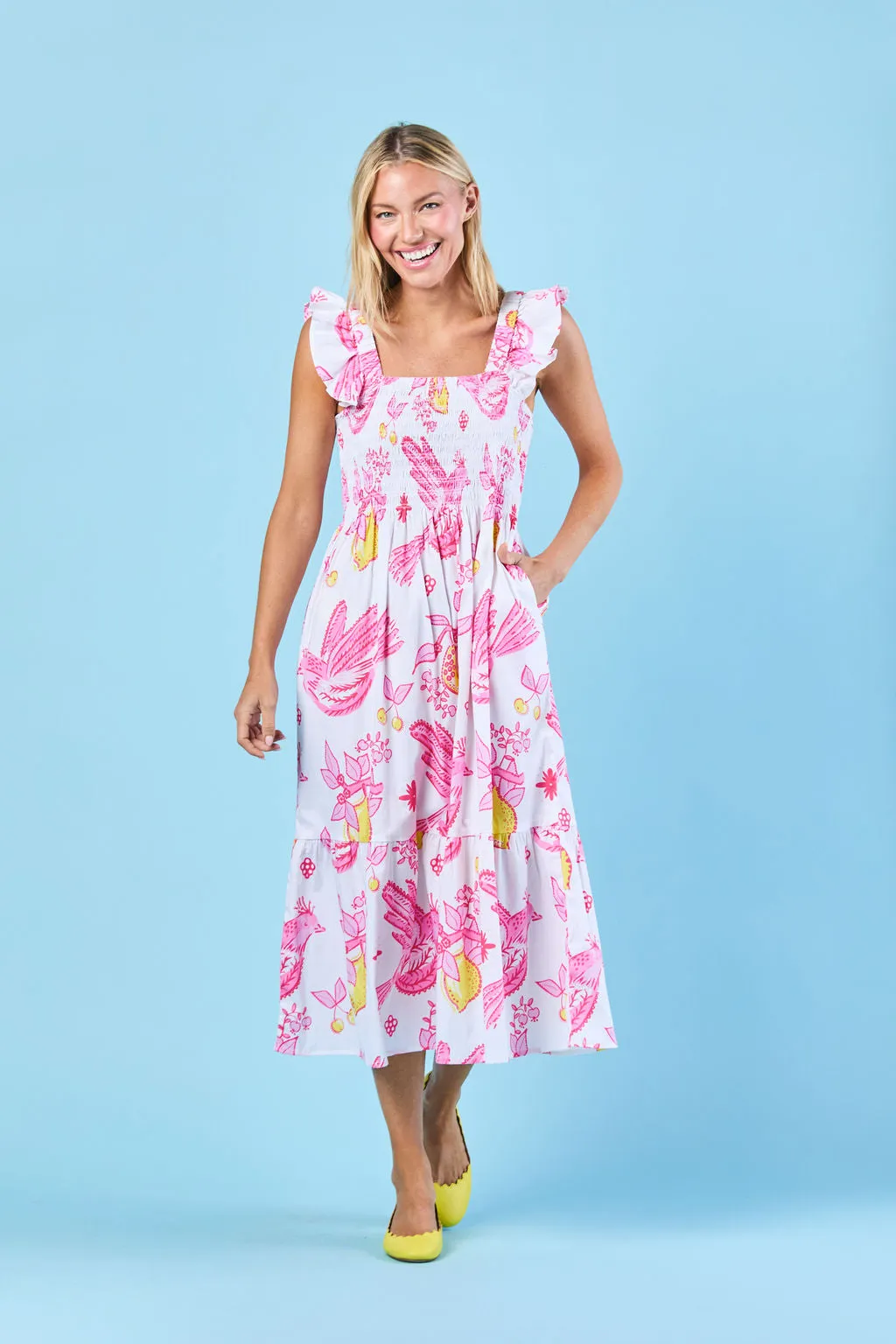 Charlotte Dress in Garden Songbird