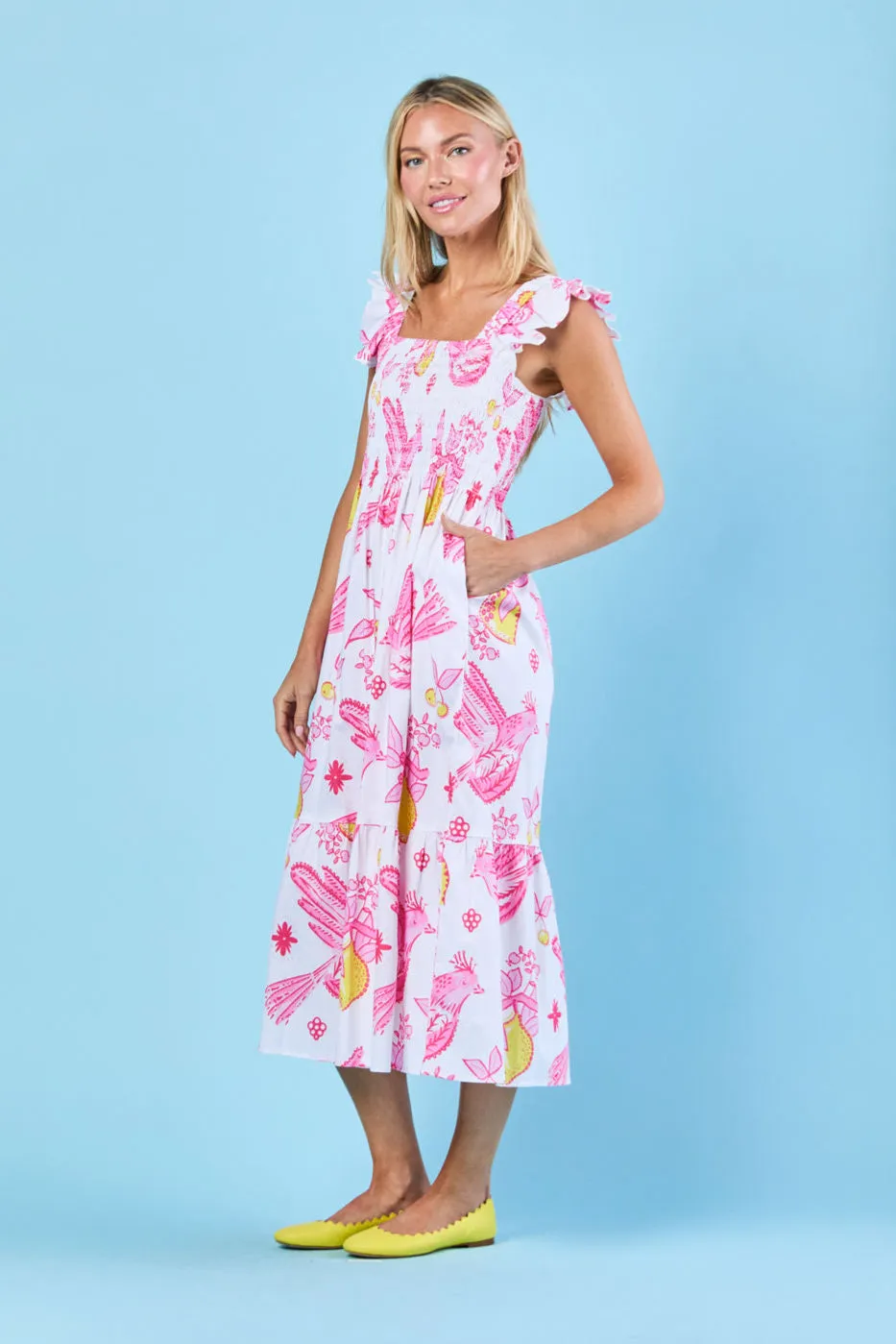 Charlotte Dress in Garden Songbird