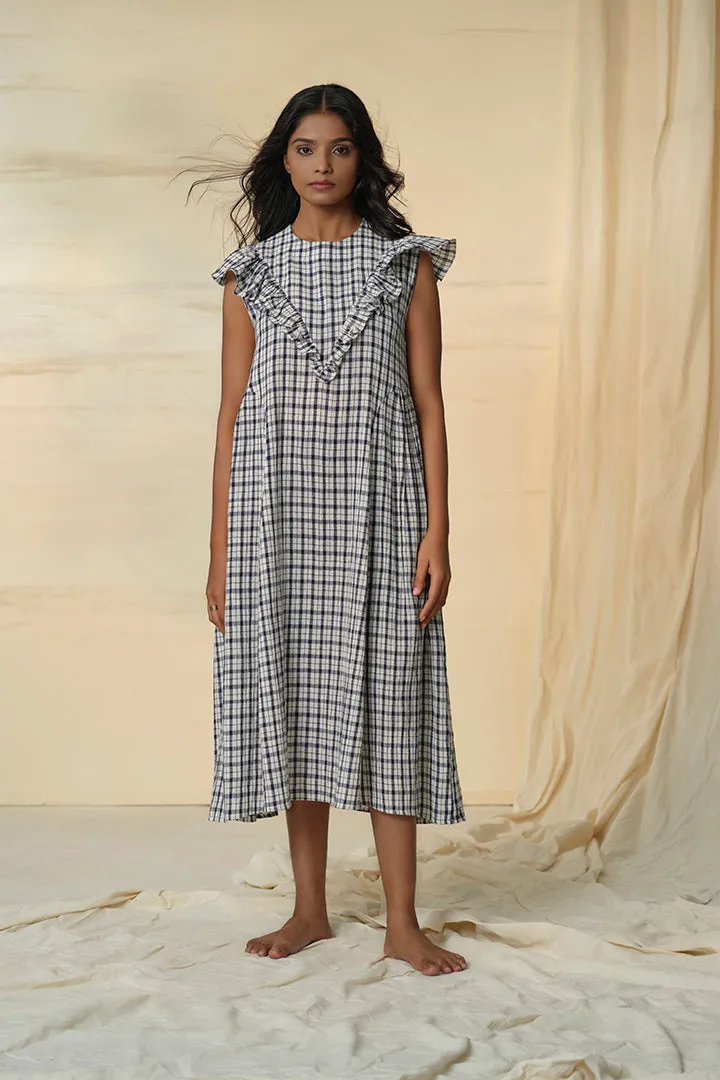 Checkmate Kala Cotton Frill Dress