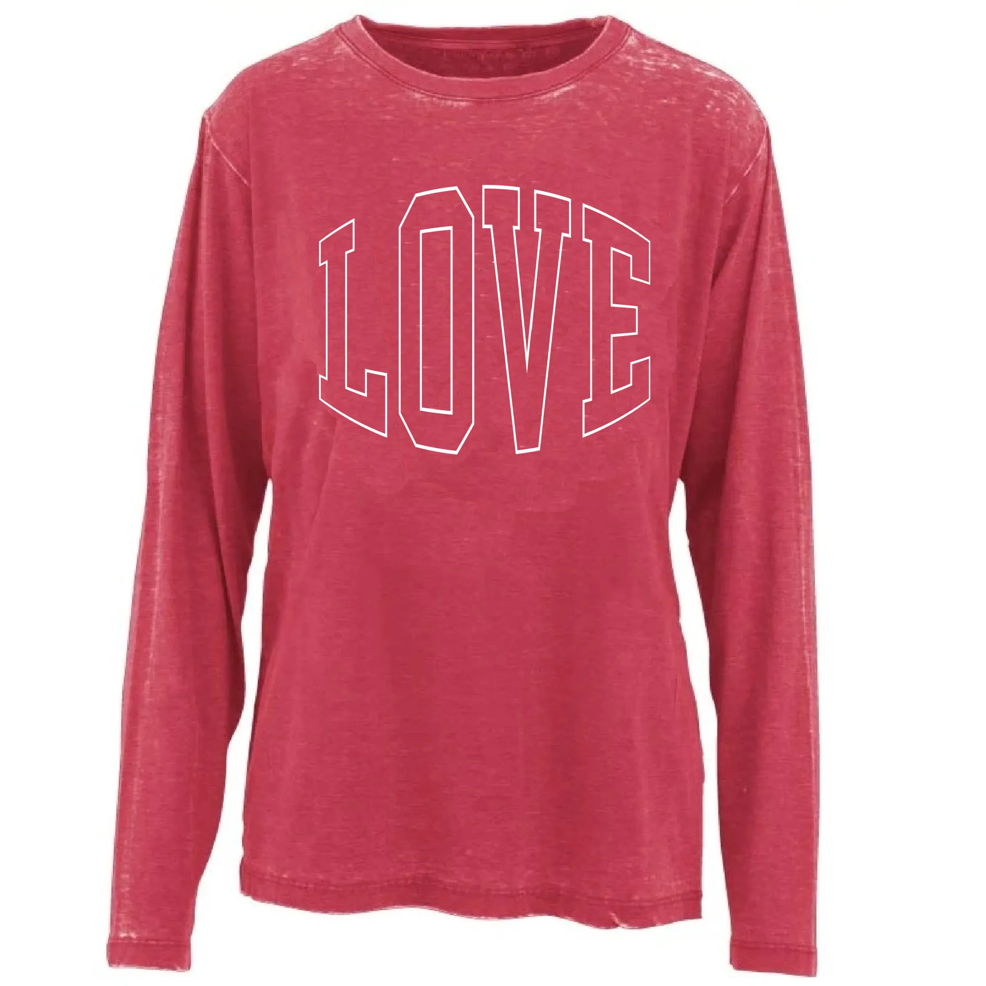Chicka-D Oversized Acid Wash LOVE Tee -  Adult Size - Valentines Shirt