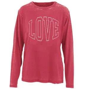 Chicka-D Oversized Acid Wash LOVE Tee -  Adult Size - Valentines Shirt