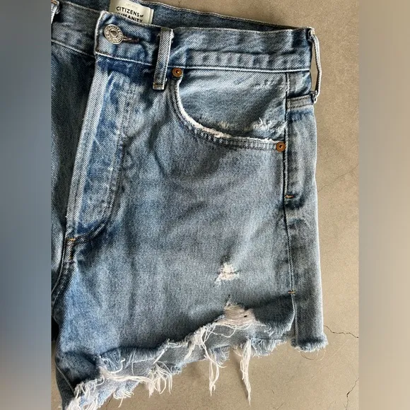 CITIZENS OF HUMANITY Marlow Organic Denim Cut-Off Shorts size 27