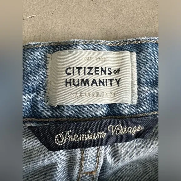 CITIZENS OF HUMANITY Marlow Organic Denim Cut-Off Shorts size 27