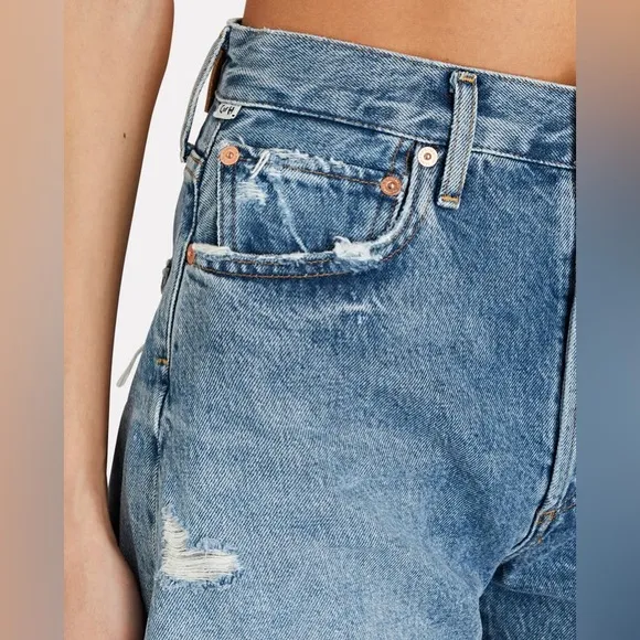 CITIZENS OF HUMANITY Marlow Organic Denim Cut-Off Shorts size 27