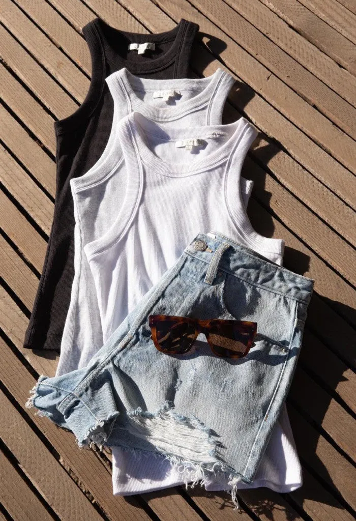 Classic Hi-Rise Denim Short-Faded Indigo