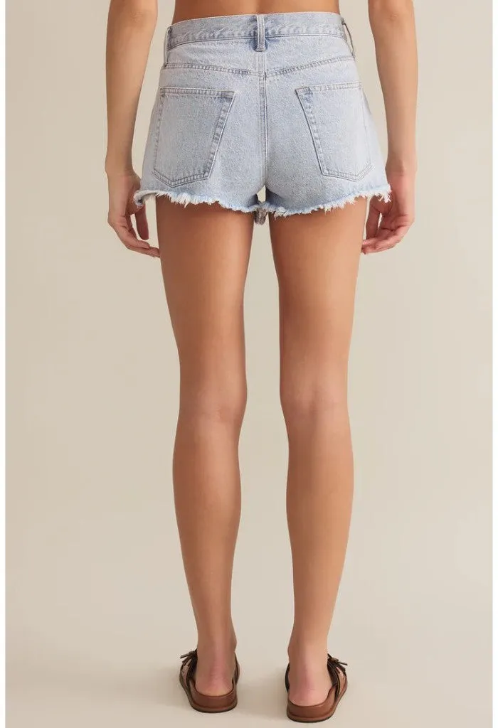 Classic Hi-Rise Denim Short-Faded Indigo